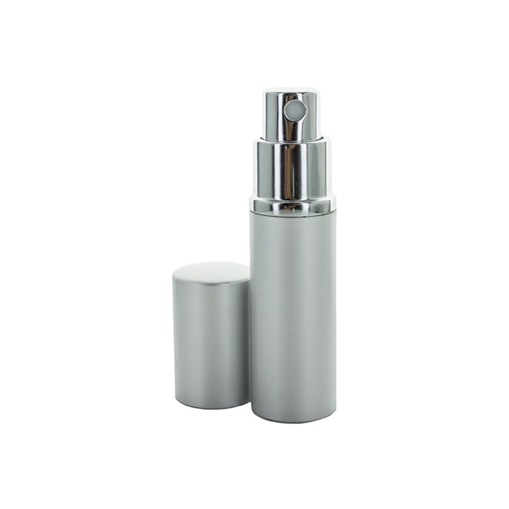 Recipient flacon parfum sprayer 10 ml, Flory, metal argintiu, reutilizabil