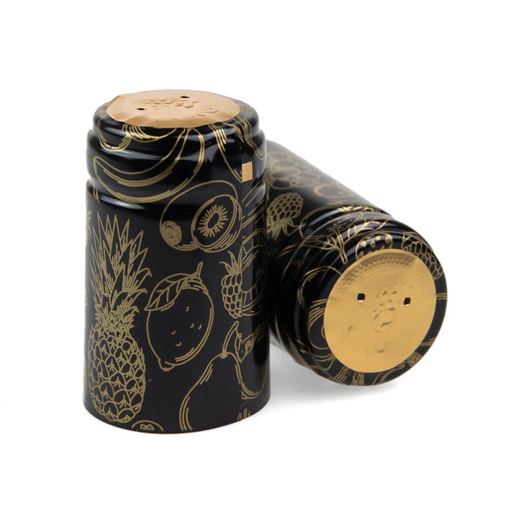 Capisoane termocontractibile Bimberek pentru sticle de vin, negru