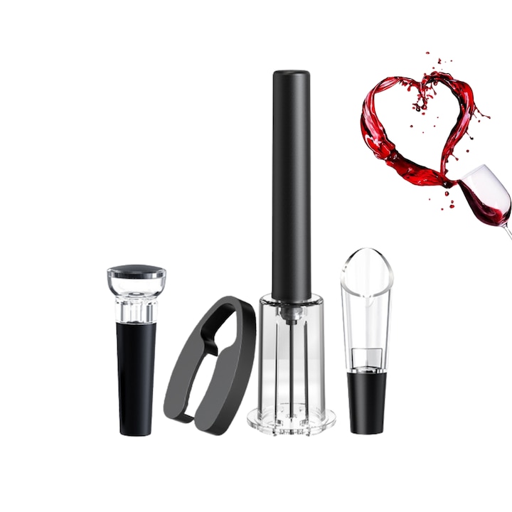 Set tirbuson profesional, FilSAB, 4 piese, aliaj de aluminiu, cu accesoriu pentru taiat folie