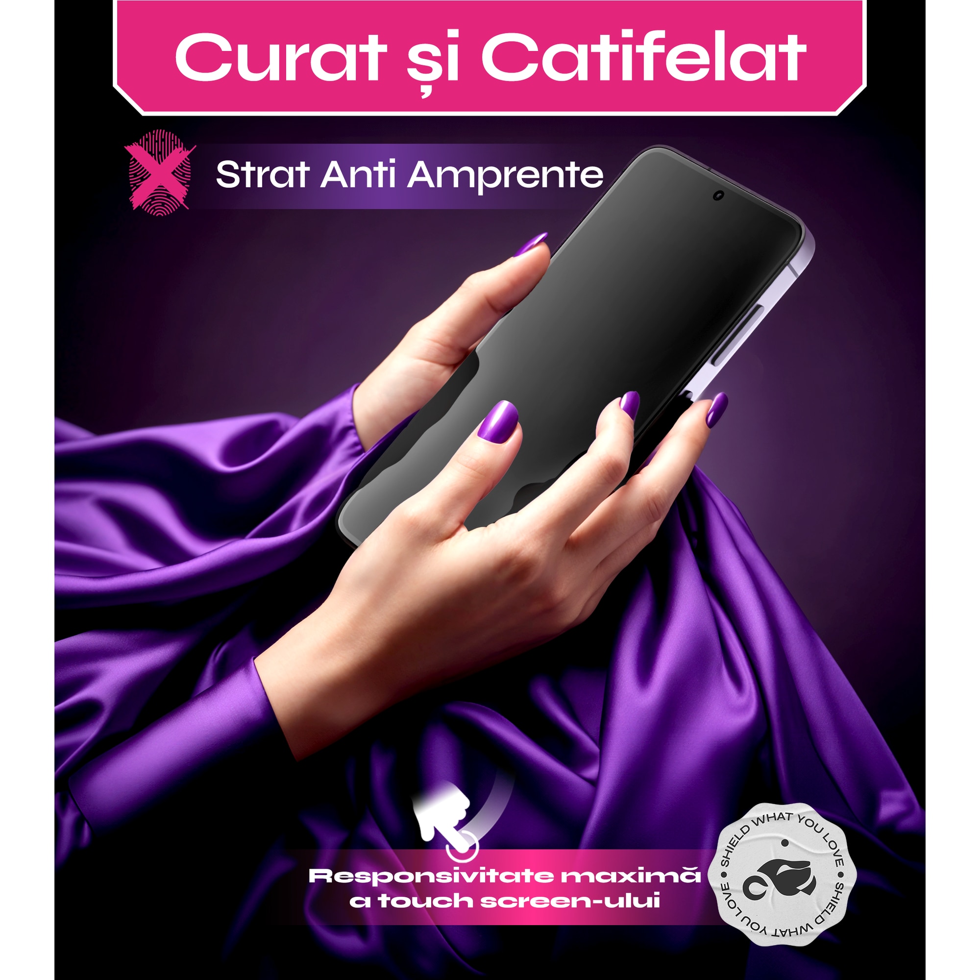 Set 2 Folii sticla compatibil cu Samsung Galaxy S26 ULTRA, DefenSlim, instalare usoara si rapida cu dispozitiv de potrivire automata in 30 sec cu Easy Install Kit patentat, protectie telefon
