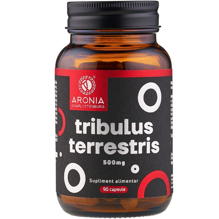 Tribulus Terrestris 500 mg — 90 capsule cu 90% saponine pentru vitalitate, libidou si performanta fizica