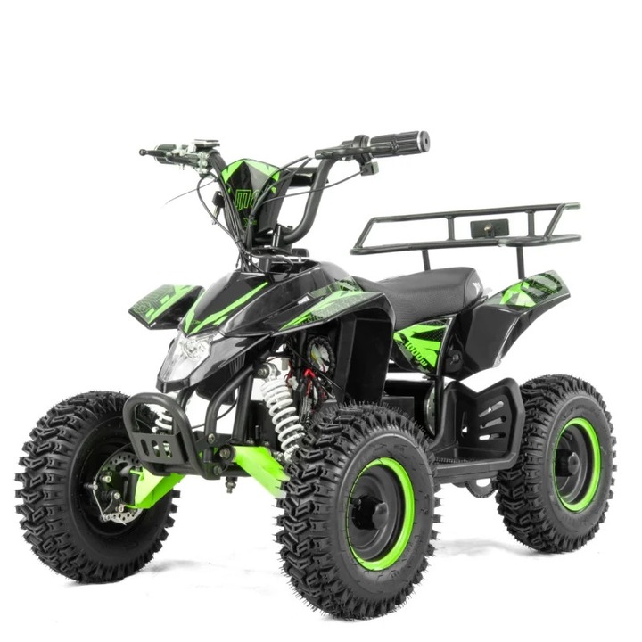 Atv electric copii XTR E-M8 1000W, culoare negru/verde