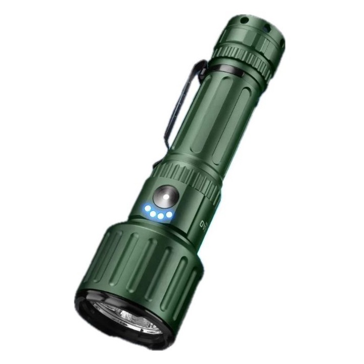 LED фенер YM A83, презареждаем чрез USB C, ултра мощен 5000 lm, RA 308м