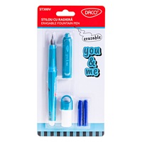 Stilou cu radiera You&Me Verde ST300V DACO si 2 patroane termosensibile