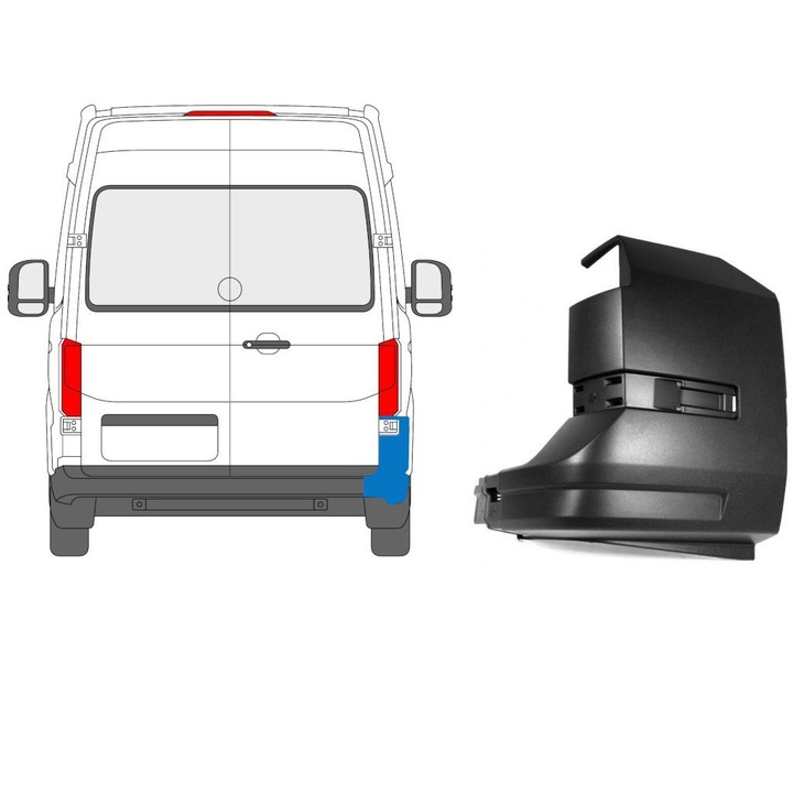 Colt Bara Spate Pentru Volkswagen Crafter 2017- / Dreapta