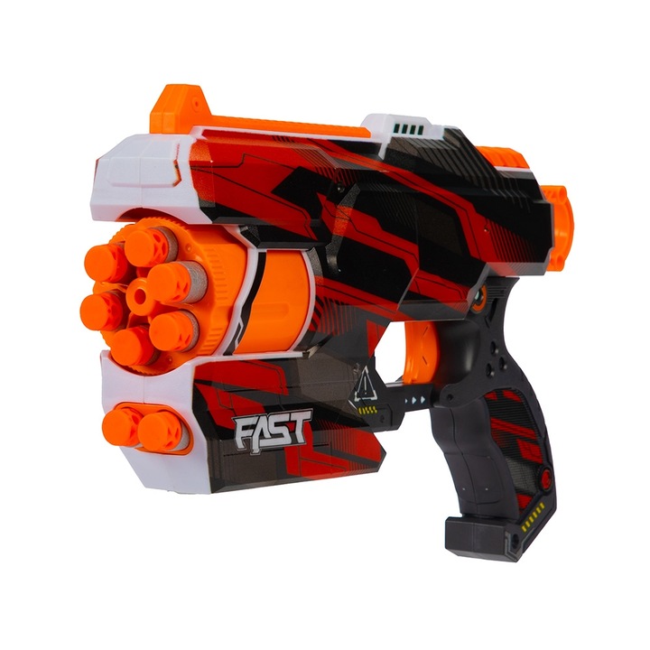 Pistol mecanic cu 12 sageti, Foam Strikex - Toi-Toys