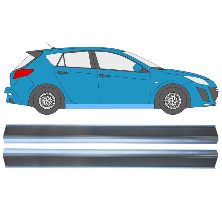 Set Reparatie Prag Mazda 3, 2009-2013, Stanga+Dreapta, Otel de inalta calitate