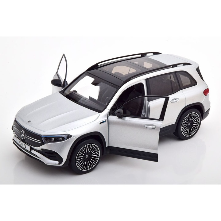 Macheta Mercedes Benz EQB 2021 1:18 szürke fém die-cast replika