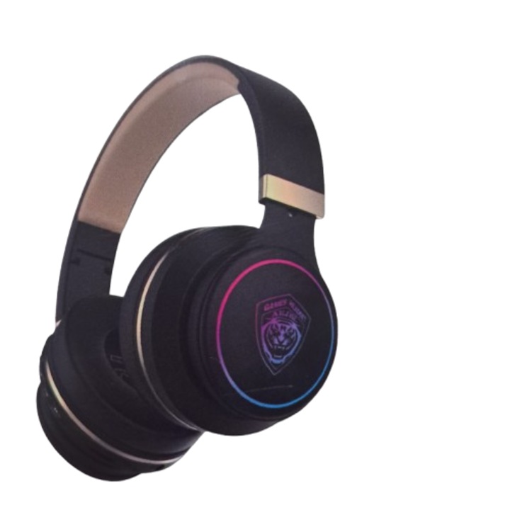 Casti Gaming & Audio Wireless – Performanta Superioara si Confort Premium, negru + card 64 Gb