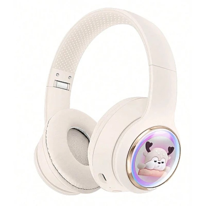 Casti Bluetooth Over-Ear – Design Adorabil cu Sunet Hi-Fi & Autonomie Record + card 64 Gb