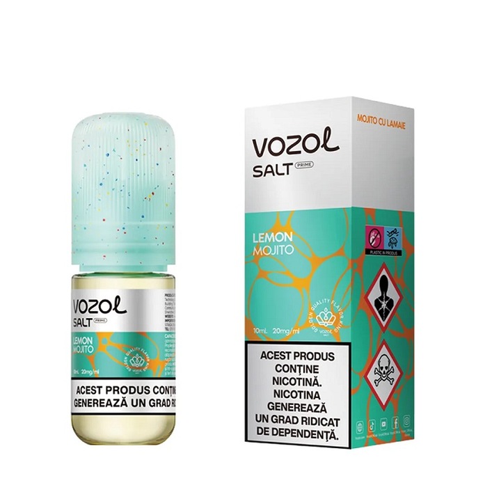 Lichid Tigara Electronica Vozol Salt Prime - Lemon Mojito, 10ml, 20mg/ml