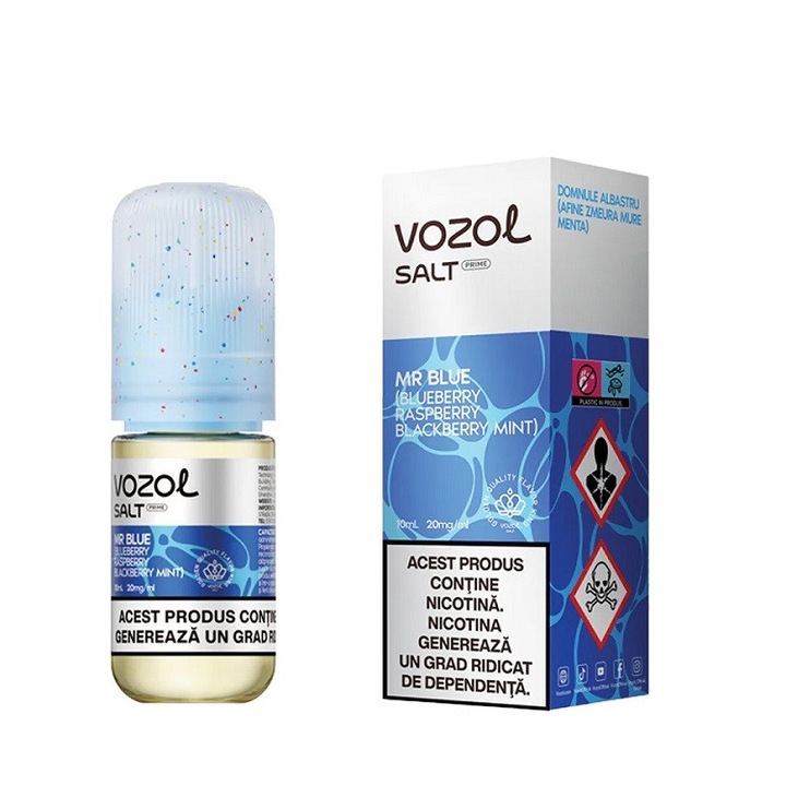 Lichid Tigara Electronica Vozol Salt Prime - Mr. Blue, 10ml, 20mg/ml