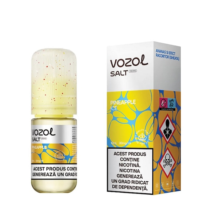 Lichid Tigara Electronica Vozol Salt Prime - Pineapple Ice, 10ml, 20mg/ml
