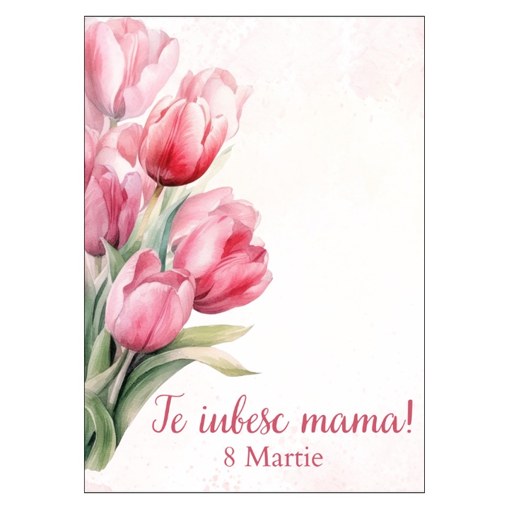 Felicitare 8 Martie, 13x18 cm, cu plic inclus