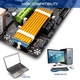 Set 2 Cooler pasiv pentru 2280 SSD M2, Adaptor PCI-Express, M.2 NVME la PCI-E x16, Aluminiu, 70 x 22 x 4 mm, Banda de transfer termic inclusa, Lunniquee®, Auriu