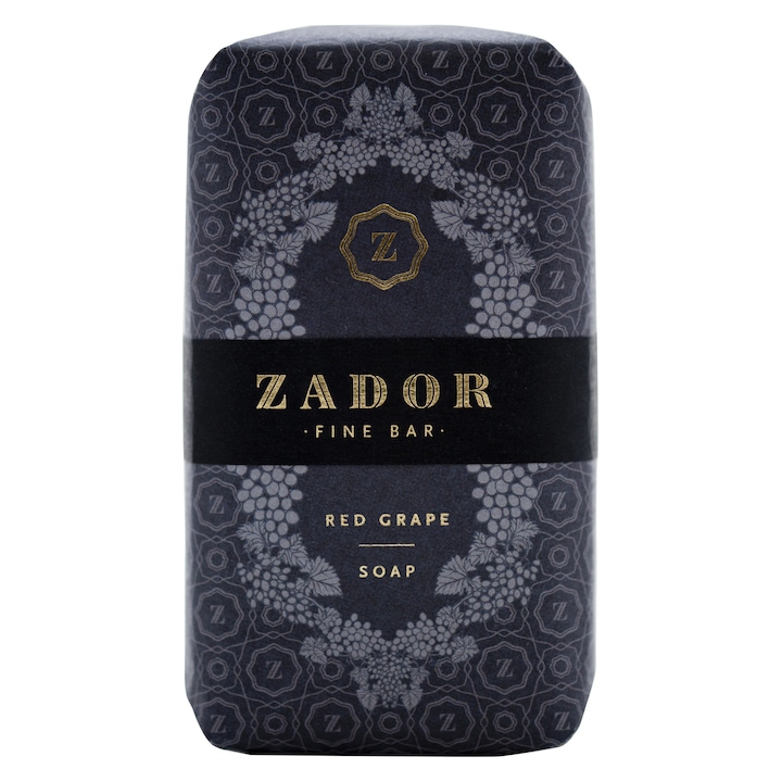 Sapun solid, ZADOR, Red Grape, 160 g, cu apa termala si unt de shea, unisex