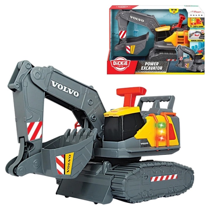 Interaktív kotrógép, Dickie Toys, kézi, többszínű, 30x10x30cm