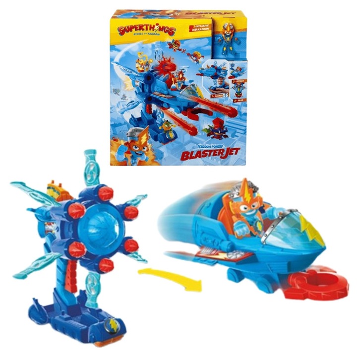 Járműkészlet Repülőgép Rakéta Figurával, Magic Box, Kézi, 10x10x10cm, Többszínű, 6 Lövedék