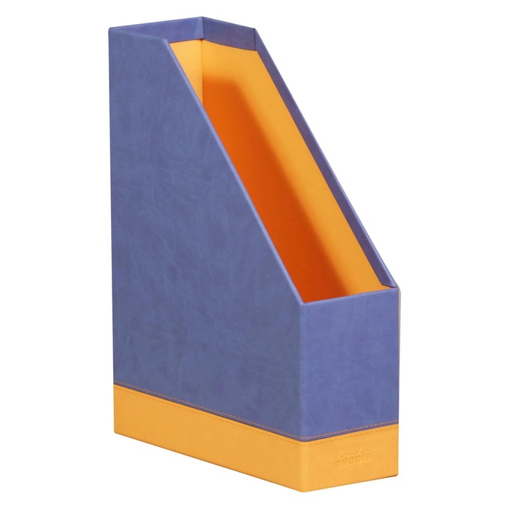 Suport pentru documente, Rhodiarama, 10 x 25 x 31 cm, imitatie piele, sapphire blue