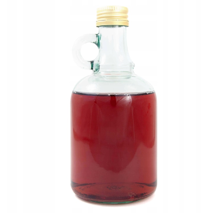 Sticlă damigeană cu capac, Bimberek, 500ml, 18x8cm, ideală pentru vin