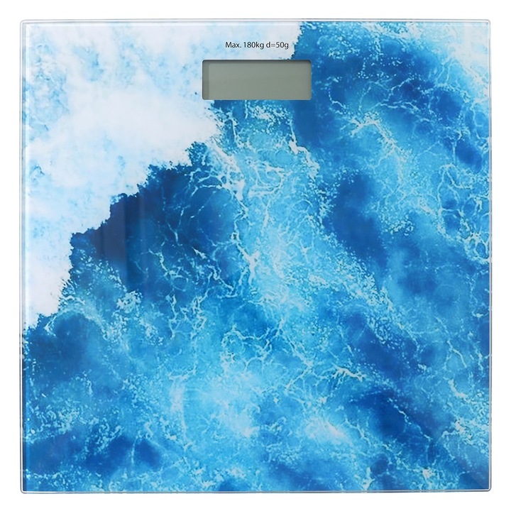 Cantar digital pentru baie Victronic, 30.50x30.50cm, capacitate maximă 180kg, sticlă securizată