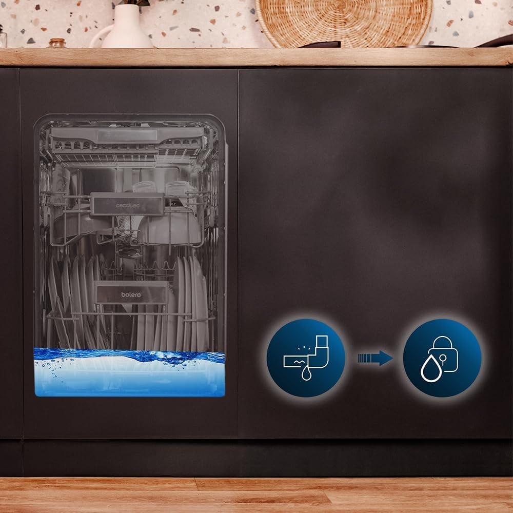 Masina de spalat vase incorporabila Cecotec, Bolero Aguazero, 11 seturi de vase, 6 programe spalare, mod Intensiv/Eco/Auto/60 min/Rapid, functie prespalare, pornire intarziata 24 h, spalare Dual Zone, inox