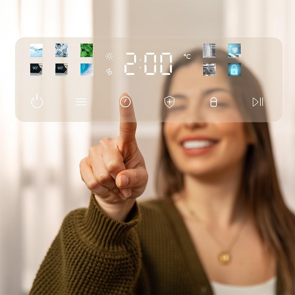 Mini masina de spalat vase incorporabila Cecotec, Bolero Aguazero Dark Mini, capacitate 6 seturi, 8 programe prestabilite, functie Dry+, temperatura max 70°C, functie antibacteriana Germ Shield, autocuratare, negru