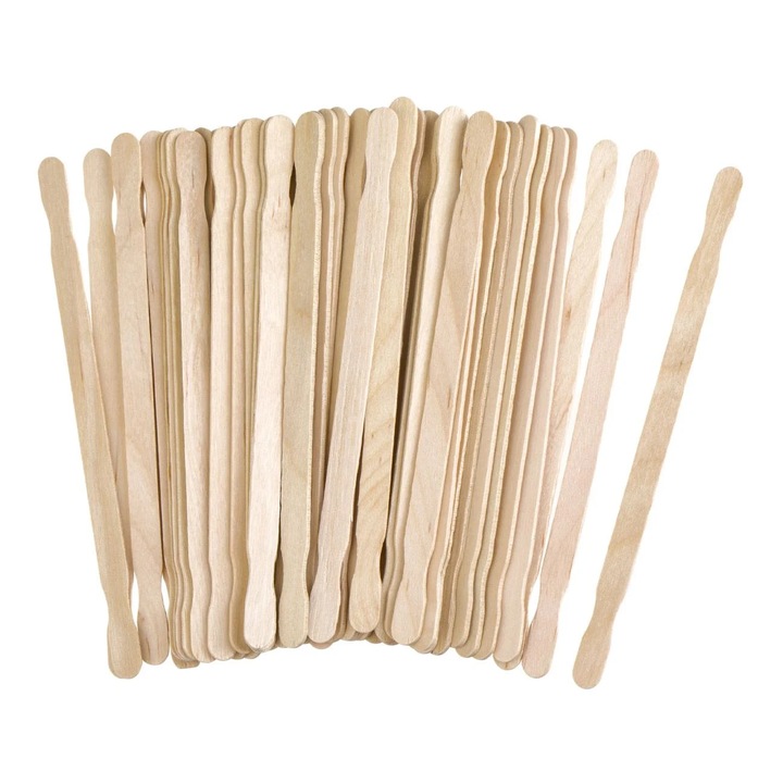 Spatule din Lemn pentru Epilare 14x0.8cm - 50buc