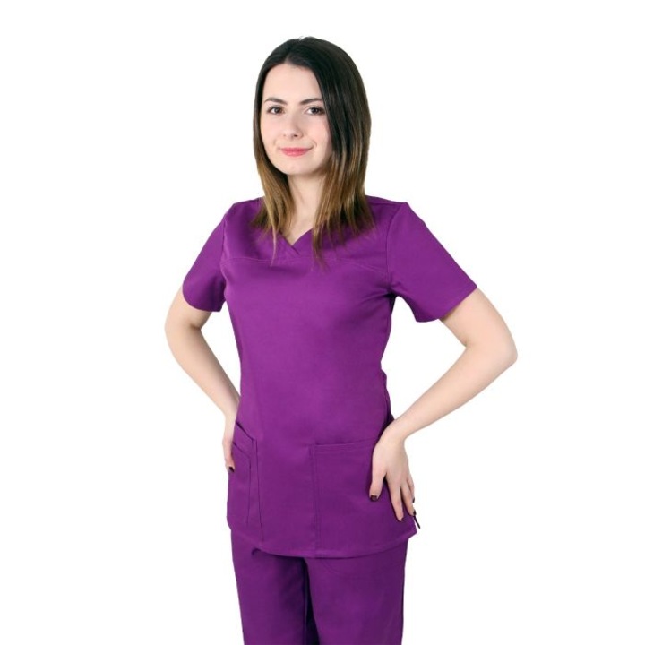 Bluza dama TINA Premium mov - Uniforma Medicala, XS