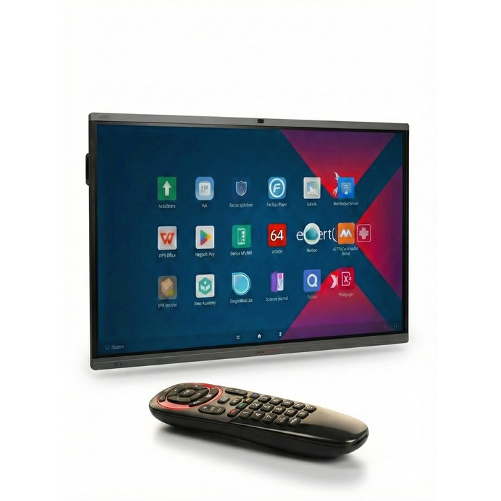 Display interactiv Horizon (EXTENDED by EXPERT IT) ID65HZA3B1/C+Geogebra Seria A3C, 65" (165cm), 4K UHD, Android 14, 8GB RAM, 128GB ROM, 50 puncte touch, camera 8MP, microfon 8 zone