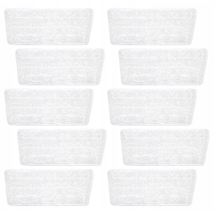 Set 10 Rezerve Mop Aburi, AreoSe, compatibile Vileda Steam XXL 40cm, microfibra premium pentru curatare profunda, nu lasa urme, absorbtie ridicata, lavabile la masina