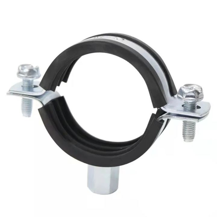 Brida fixare cu garnitura, cu diblu, otel zincat, Ø 20 - 25 mm