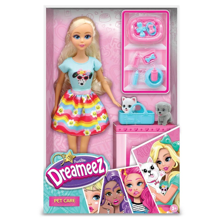 Kutyus játékszett babával, kutyusokkal és kiegészítőkkel