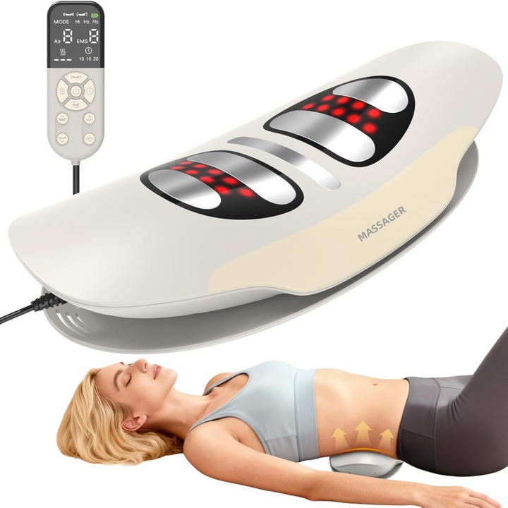 Dispozitiv electric de tractiune lombara CEEHOOM, masaj prin vibratii si compresie termica