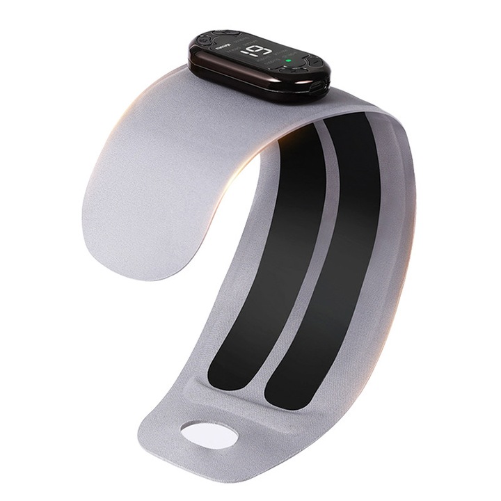 Aparat Masaj Cu Suport Mana, EYUSALL, 8 Moduri si 19 Trepte Intensitate, Relaxarea Articulatiilor, Amelioreaza durerea de incheietura, Gri