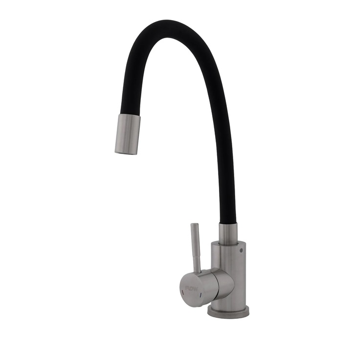 Кухненска батерия FLOW FB-011 Ref Black с гъвкав чучур серия VITAL