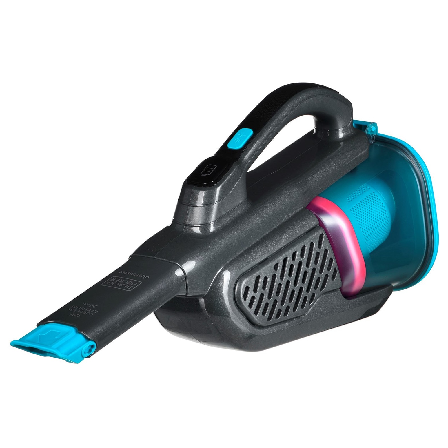 Aspirator de mana, BLACK DECKER, BHHV320J, 24 W, 0.7 l, Albastru