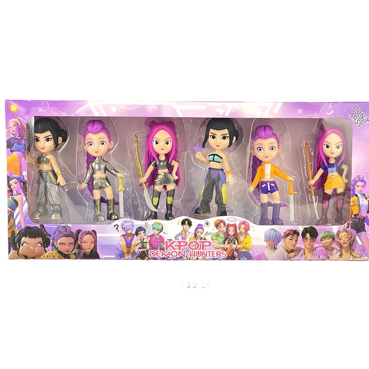 Set figurine colectibile Witch Hunters, 6 piese, Mira Zoyi Rumi, multicolor, dimensiuni medii