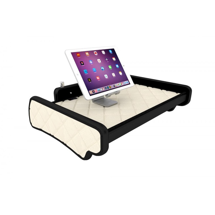 Masă centrală pentru camion cu LED, Mercedes Sprinter CDI 2000–2006, Elegance, neagră cu margine bej