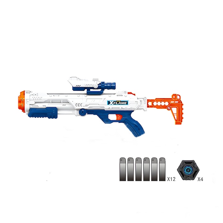 Детска пушка със стрели EmonaMall W5640, Бял