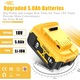 Set 2 Acumulatori Li-Ion, Bedee, Compatibil cu DeWALT DCB184 18V 5.0 Ah, compatibilitate multipla, indicator nivel de incarcare, compatibil cu DCB181-XJ、DCB181、DCB180、DCB182、DCB183、DCB185、DCB200、DCB201