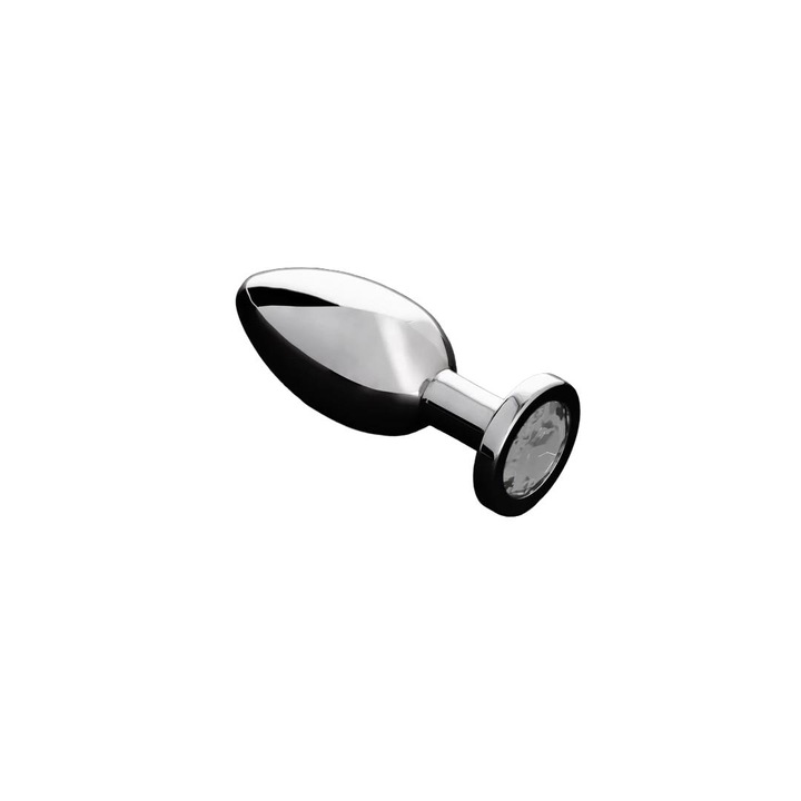 Dop anális anatómiai, ShotsToys, inox, 8,5x3,4cm, ezüst, súlya 160g