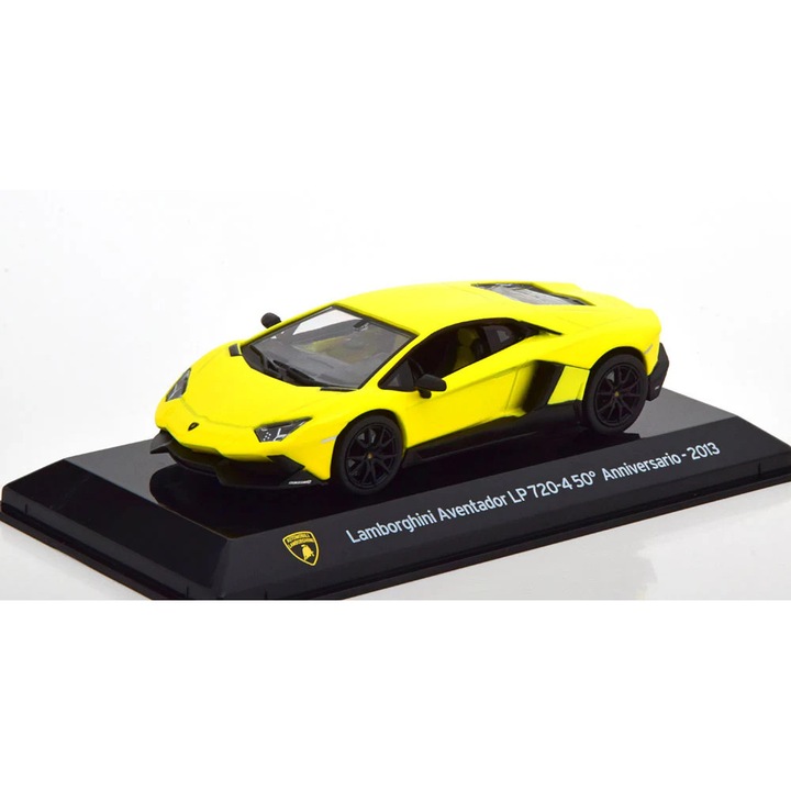 Lamborghini Aventador LP720-4 autómodell, sárga, 1:43