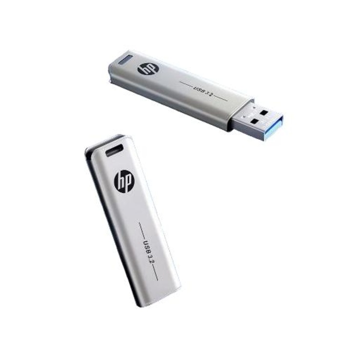 USB памет 2TB, HP, сребриста, USB 3.2, 60x20x9мм, 1 бр.