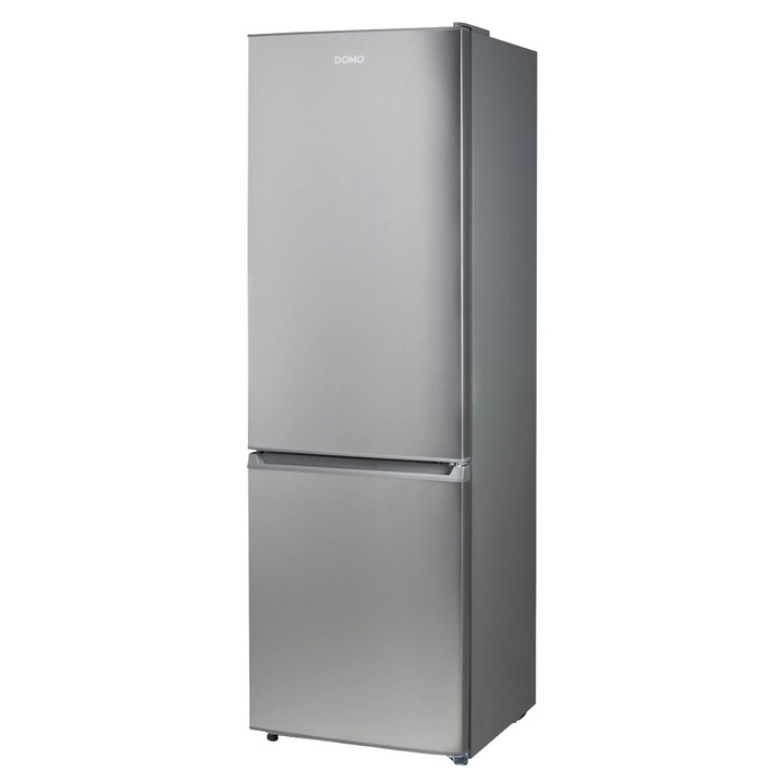 Хладилник с фризер No Frost, 310 литра, H188 см, инокс, 4 стъклени рафта, 5 рафта на вратата