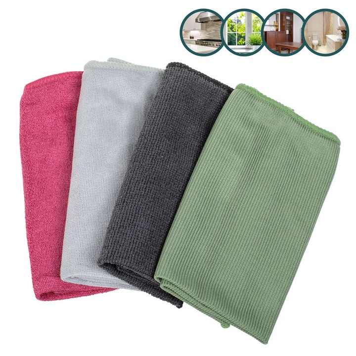 Lavete din Microfibre Universale 34x34cm - 4buc