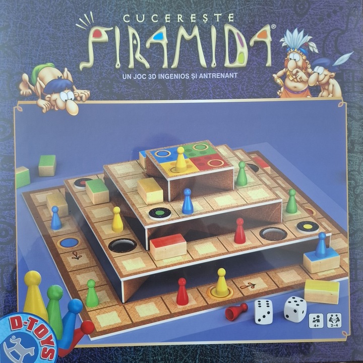 Joc de societate, Dtoys, Cucereste piramida, pentru 2-4 persoane, 4 ani+, carton, plastic