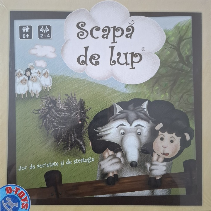 Joc de societate Dtoys, Scapa de lup, 2-4 jucători, tablă de joc, 60 jetoane, multicolor