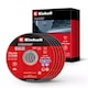 Set de 5 discuri de taiere subtiri originale Einhell pentru metal, Ø 115 mm, grosime 1 mm, certificate MPA, durata lunga de viata, taieturi precise, fara bavuri, pentru polizoare unghiulare