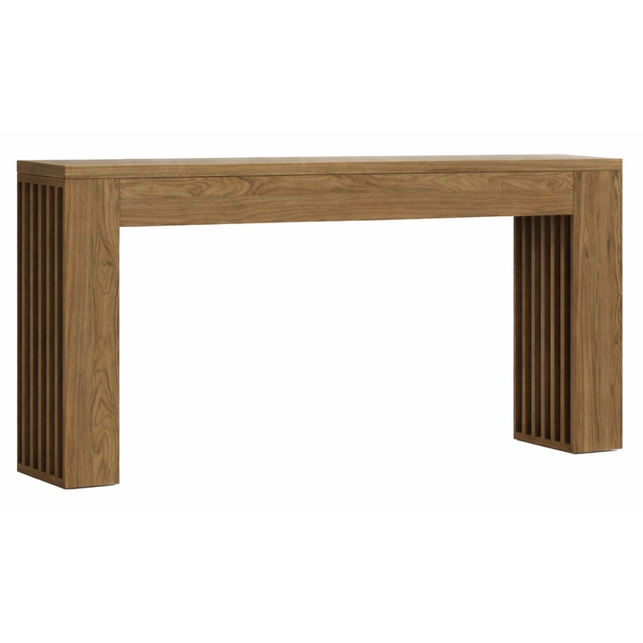 Конзолна маса Blackswan Design, кафяво дърво, 150x30x80 см, модерен стил, за всекидневна/антре